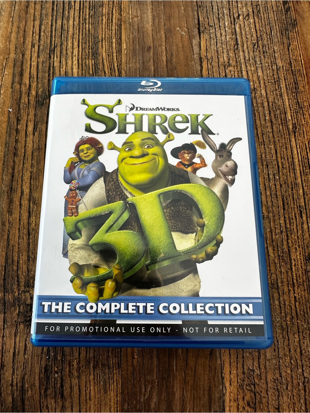 Dreamworks Shrek Blu-ray 3D Back-Cover Artwork — Blue Case